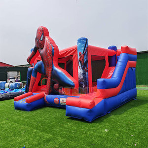 <span class=keywords><strong>Castillo</strong></span> Inflable Comercial de Spiderman, <span class=keywords><strong>Castillo</strong></span> Inflable para Niños al Aire Libre con Tobogán, Casa de Brinco Inflable de Spiderman para Niños - Product Image 2