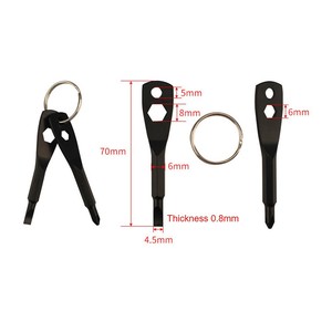 أدوات متعددة الاستخدامات 4 في 1 للرجال على شكل مفك براغي مع سلسلة مفاتيح، هدايا عيد الميلاد للأب والزوج والأصدقاء - Product Image 6