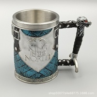 Anualidades Juego De Tronos Statue Huaqi GTA01 GTA21 Artisan Metal Mug Starka creed Thrones Stein Artisan Mug