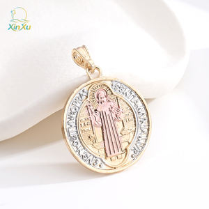 Pendentif Vierge <span class=keywords><strong>De</strong></span> <span class=keywords><strong>Guadalupe</strong></span> Offre Spéciale et breloque Jésus plaqué or bijoux religieux catholiques en alliage <span class=keywords><strong>de</strong></span> type chrétien - Product Image 4