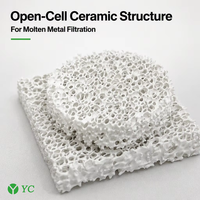 Filtre en mousse céramique d'alumine industrielle soudé et découpé pour la fonderie métallurgique, l'élimination des impuretés et le traitement personnalisé des plaques céramiques