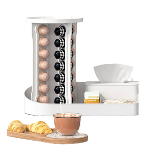 Soporte giratorio para cápsulas de café-Estante de almacenamiento de cápsulas giratorias de 360 ° Compatible con <span class=keywords><strong>Nespresso</strong></span>, para el hogar, la Oficina, el uso en la sala de descanso - Product Image 5
