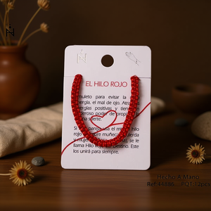 Braccialetto Intrecciato El Hilo Rojo, Filo Rosso Fatto a Mano, Amuleto di Protezione, Braccialetti di Moda - Product Image 2