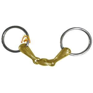 Anillo suelto de latón Broca de caballo Latón Inglés Occidental Boca de equitación Equino Latón y acero inoxidable Tachuela Productos ecuestres - Product Image 2