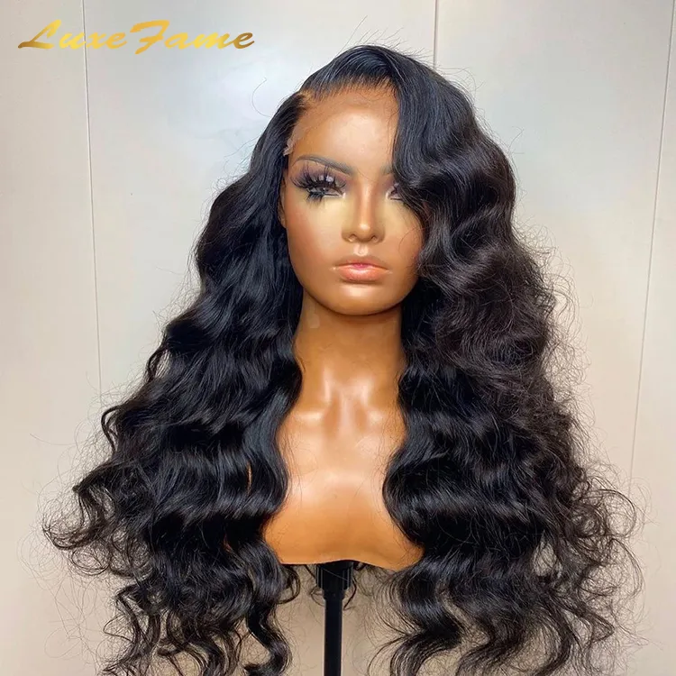 Princess — perruque en cheveux naturels, perruque Lace Front Wig Transparent 13X6, perruque Body Wave, cheveux humains vierges et bouclés, haute densité