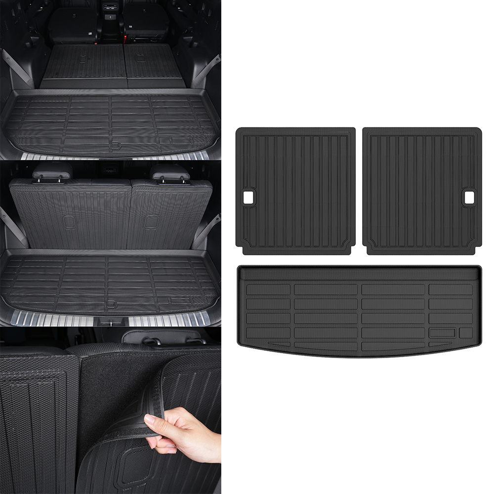 Tiguan 7 posti 35cm 2018-2024 tappetini per schienale + tappetino bagagliaio