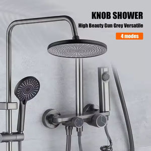 Juego <span class=keywords><strong>de</strong></span> <span class=keywords><strong>Ducha</strong></span> <span class=keywords><strong>de</strong></span> Latón <span class=keywords><strong>de</strong></span> Alta Presión Multifuncional Moderno Color Gris Pistola <span class=keywords><strong>de</strong></span> Tiktok, Venta al por Mayor <span class=keywords><strong>de</strong></span> Fábrica - Product Image 2