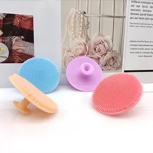 Wholesale Face Massage Cleaning Waterproof Round Silicone Facial Cleansing Brush