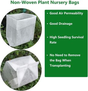 Sacs <span class=keywords><strong>de</strong></span> culture en tissu non tissé biodégradable, pots à semis jetables en PP pour pépinière, petits pots pour usage extérieur et intérieur, motif carré - Product Image 5