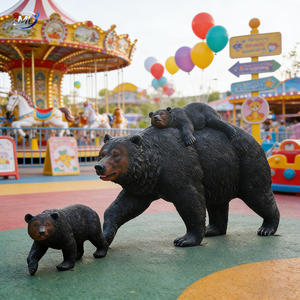 Estatuas de Animales de Tamaño Real, Accesorios de Decoración para Fiestas, Oso Negro Caminante, Realista, de Resina y Fibra de Vidrio, Estilo Caricatura - Product Image 2