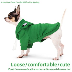 Hoodie Anjing Polos Polyester Custom Pabrik dengan Kantong, Grosir, Hangat untuk Musim Dingin, Sweater Hewan Peliharaan untuk Anjing Kecil dan Kucing - Chihuahua, French Bulldog - Product Image 6