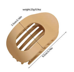 Pinzas Planas para el Pelo en Color Neutro Mate para Mujer, Pinza Plana Redonda para Recoger el Pelo - Product Image 2