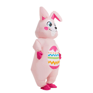 Disfraz de Conejo de Pascua para Adultos, Traje Inflable de Cuerpo Completo, Color Rosa, para Fiestas, Cosplay, Festivales y Celebraciones - Product Image 2