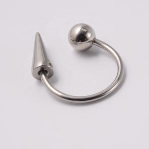 Cool Punk Devil Herradura Piercing para el cuerpo Unisex Acero inoxidable Cono Labio Anillo Hilo externo Acero quirúrgico Único con estilo - Product Image 5