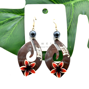 Pendientes <span class=keywords><strong>de</strong></span> gota tribales al por mayor para mujeres y niñas, acetato acrílico <span class=keywords><strong>de</strong></span> Estilo Hawaiano con piedra <span class=keywords><strong>de</strong></span> <span class=keywords><strong>perla</strong></span> para vacaciones y fiestas - Product Image 6
