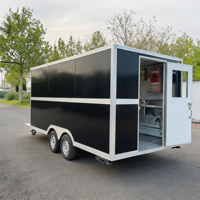Remorque alimentaire remorquable en fibre de verre, aluminium et acier inoxydable, à double essieu tandem, compartiments isolés, résistante à la rouille, GPS, pour hot-dogs et bonbons