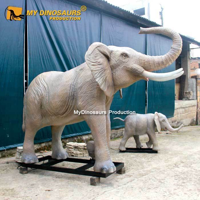 My animdino atronic в натуральную величину, слон с животными в джунглях
