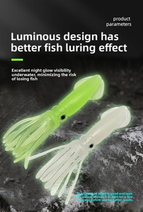 Esca <span class=keywords><strong>Artificiale</strong></span> Luminosa in PVC di Alta Qualità, 10cm 9.5g, a Forma di Polpo/Calamaro, <span class=keywords><strong>per</strong></span> Pesca in Mare Aperto da Barca - Product Image 6
