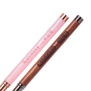 1/2PCS New Kolinsky Acrylic Nail <b>Brush</b> Purple Nails <b>Brush</b> Art Acrylic Pure Kolinsky Sable <b>Brush</b> 3D Painting Pen - Product Image 3