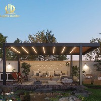 Pergola bioclimatique à toit à lames orientables électriques, imperméable, avec télécommande, pour terrasse extérieure, abri solaire