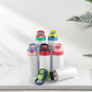 Gobelet en acier inoxydable isolé de dessin animé mignon de 12oz pour enfants sans BPA pour bouteille d'eau étanche pour l'école - Product Image 1
