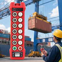 Télécommande radio industrielle à 12 boutons, simple vitesse, prix usine, pour machines portuaires et grues portiques à conteneurs de grande taille