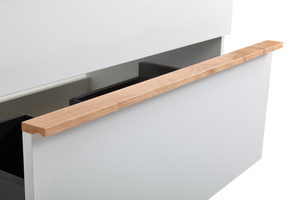 خزانة حمام عصرية من الخشب الصلب معلقة على الحائط باللون الأبيض مع حوض غسيل، شحن مجاني داخل الولايات المتحدة - Product Image 5