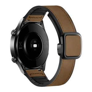 Correa de Reloj Magnética de 20mm 22mm, Correa de Silicona y Cuero para Reloj Inteligente, Compatible con Samsung Galaxy Watch y Huawei - Product Image 1