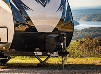 Cric de remorque motorisé 12V en acier robuste, stabilisateur électrique pour camping-car, capacité de levage 3500lbs