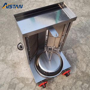 Machine à shawarma professionnelle OT25, adaptée pour la cuisson verticale de kebab doner, avec 2 brûleurs - Product Image 6