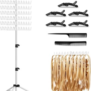 Wholesale Cheap Salon Hair <b>Extension</b> Display Rack Portable Adjustable Braiding Stand Hair <b>Braid</b> Rack Tool - Product Image 3