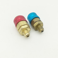 Адаптер быстрого разъема для переменного тока R134a 1/4 "SAE Male Flare High/Low A/C Freon коллектор комплект для преобразования шланга