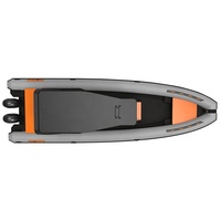 Bateau Pneumatique Semi-Rigide de 29 Pieds à Double Moteur, Modèle 860, Coque en Aluminium Double V Profond, Flotteur en PVC/Hypalon
