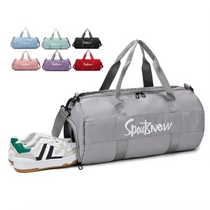 Lettre Imprimer Coloré Étanche Sports Gym <span class=keywords><strong>Voyage</strong></span> Passer une Nuit <span class=keywords><strong>Week</strong></span>-<span class=keywords><strong>end</strong></span> Femmes Nuit Duffle Duffel Sac avec Compartiment À Chaussures - Product Image 1