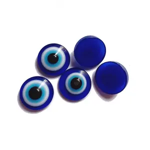Usine en gros dos plat bleu <span class=keywords><strong>turc</strong></span> mauvais œil pierres perles résine mauvais œil - Product Image 1