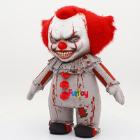 Costume de Mascotte Gonflable Clown Maléfique Horreur Sanglante, Tenue en Peluche Douce Personnage Pennywise pour Fête Thème Carnaval Événement Halloween
