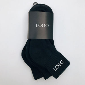 Men's Ankle <b>Socks</b> Cotton Breathable Daily Wear White <b>Black</b> Logo Print Knitted Spring Style Regular Fit - Product Image 4