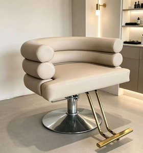 Chaise de Salon en Cuir Marron pour Coiffeur 2026 – Mobilier de Coiffure Professionnel pour Barbier et Esthéticien - Product Image 1