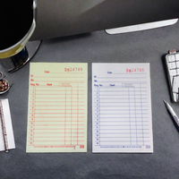 Carnet de commandes autocopiantes 1/3 A4 3 feuillets collés, impression personnalisée multicolore, 50-80 g/m² en pâte de bois vierge