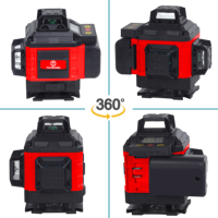 Niveau laser rotatif à nivellement automatique vert 360 4D 16 lignes outils de mesure d'arpentage au laser à lignes croisées