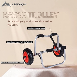 Carrito <span class=keywords><strong>de</strong></span> aluminio LSF para <span class=keywords><strong>kayak</strong></span>, carrito para bote <span class=keywords><strong>de</strong></span> pesca con ruedas resistentes, capacidad para 1 <span class=keywords><strong>kayak</strong></span>, uso <span class=keywords><strong>en</strong></span> exteriores - Product Image 1