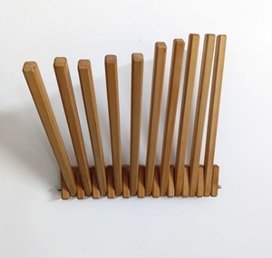 Séchoir mural en bois de hêtre massif : Organisateur de <span class=keywords><strong>linge</strong></span> pliable, porte-serviettes pliable, support en bois pour pantalons de cowboy - Product Image 5