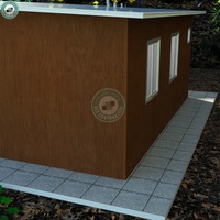 Maison préfabriquée la moins chère en Indonésie de 34 m², maison kit de jardin avec 2 chambres, maison abordable en panneaux sandwich avec salle de bain