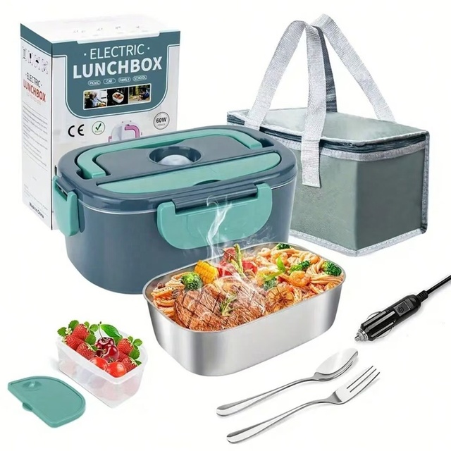 Electric Lunch Box 304 Stainless Steel Bento Boxes Office Food Storage and Container Lunch Box Electric Portable