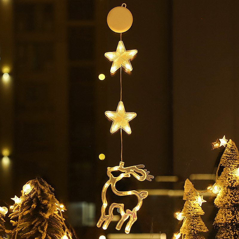 Warm white 2 Stars + Reindeer