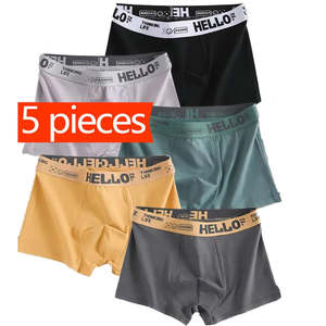 Popolare Set di 5 Slip da Uomo Comodi a Vita Media, Traspiranti, Freschi, Aderenti, Multicolore, Lavabili in Lavatrice, Taglia XL - Product Image 1