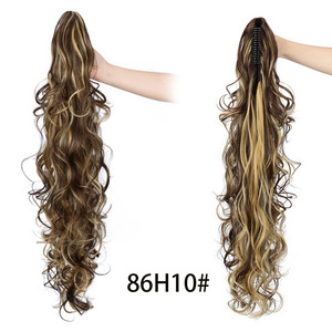 Nuevo Estilo de Cola de Caballo Larga con Ondas Profundas Sintéticas para Mujer, Extensión de Cabello con Clip, Postizo de Cola de Caballo - Product Image 2