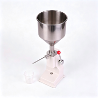 Machine de remplissage verticale semi-automatique pour pâtes, volumétrique en acier inoxydable avec commande à pédale électrique et conception à pince