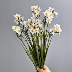Vero tocco artificiale narciso Plumeria Bouquet fiori selvatici narciso artificiali fiori per la casa Hotel decorazione floreale - Product Image 2