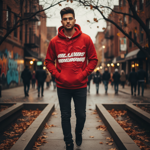 2025 Otoño/Invierno Casual hombres cordón Sudadera con capucha calle Jacquard camuflaje estampado tejido de punto estilo tirado 100% algodón - Product Image 3